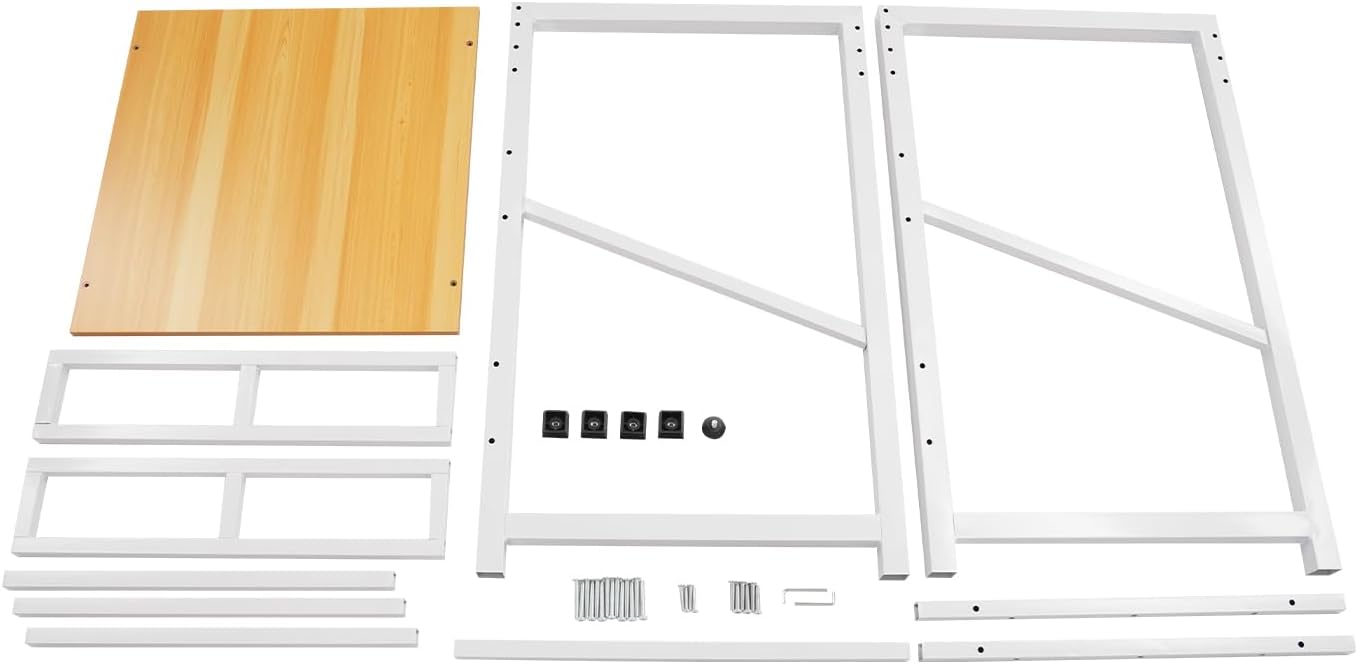 TFCFL Washer Dryer Stacking Rack Stand,Height Adjustable Washer Dryer Stacking Rack,Over Washer Dryer Stacking Kit for Bathroom Laundry Room,Load Capacity 300kg (White)