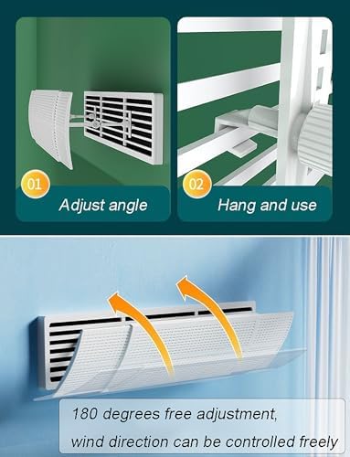 Central Air Conditioner Outlet Prevent Direct Blowing Deflector, Air Conditioner Deflector, Cold Air Grille Baffle for Home, Office, Warehouse