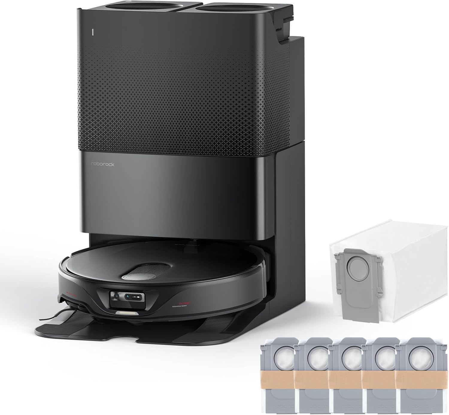 roborock Qrevo Slim Robot Vacuum and Mop with 6 Packs Disposable Dust Bags