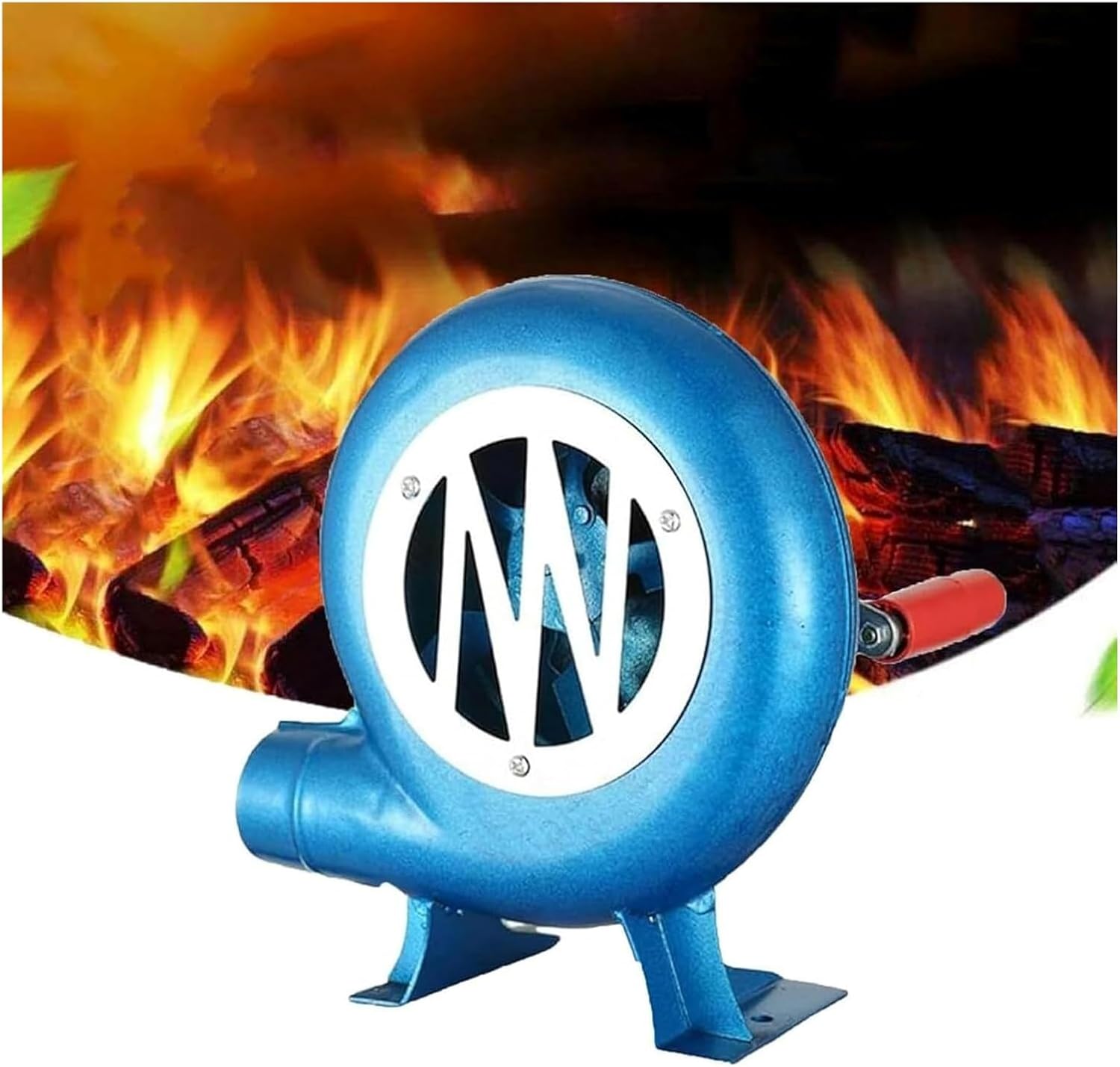 DARZYS Hand Crank Blacksmith Forge Blower, Grill Fire Starter Flame Exciter, For Camping Cooking Tools Accessories(350W)