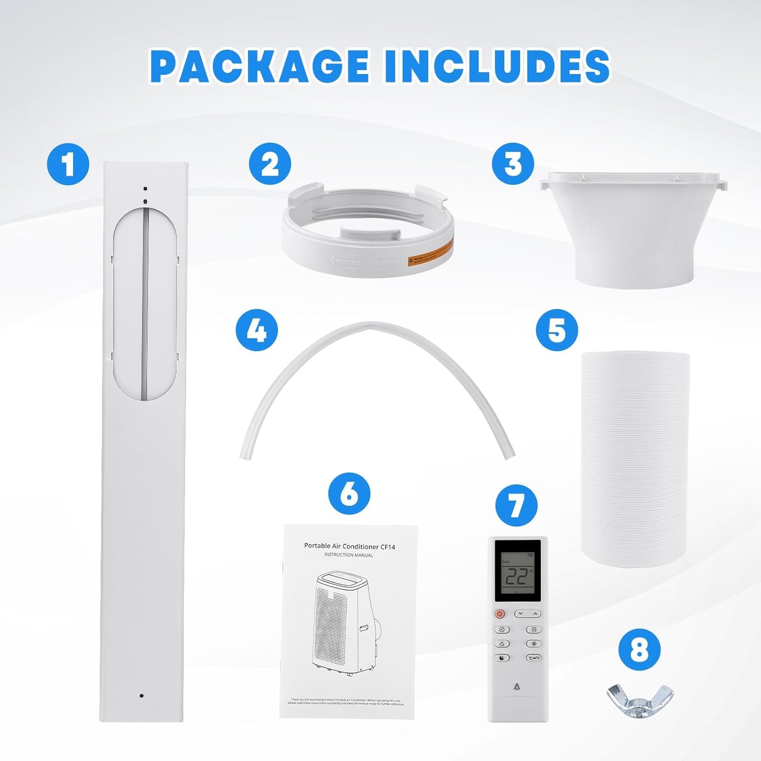 Portable Air Conditioner 14,000 BTU, 3-In-1 Cooling, Dehumidifier & Fan for Rooms, Covering Up to 750 Sq.Ft, Quiet Operation with 24H Timer and Remote