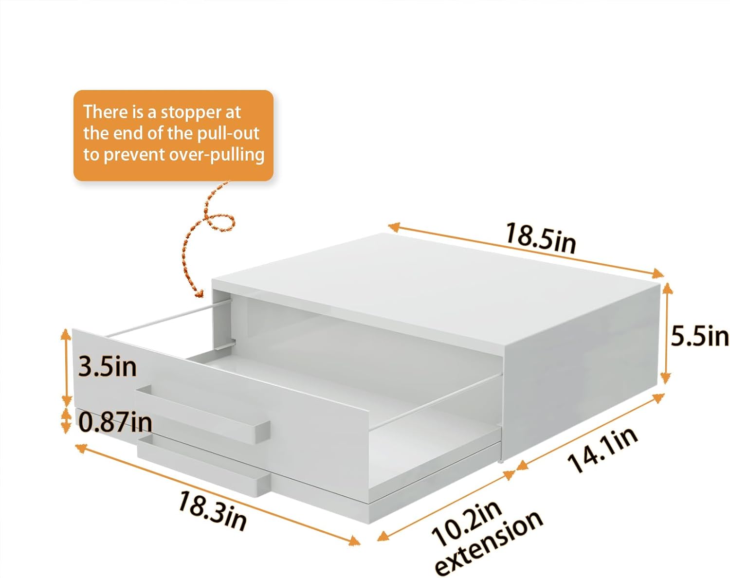 Steel Microwave Stand with Pull-Out Drawers & Shelves | Countertop Organizer for Compact Microwaves, Coffee Station & Kitchen Appliance Storage (White+Drawer+Shelf)