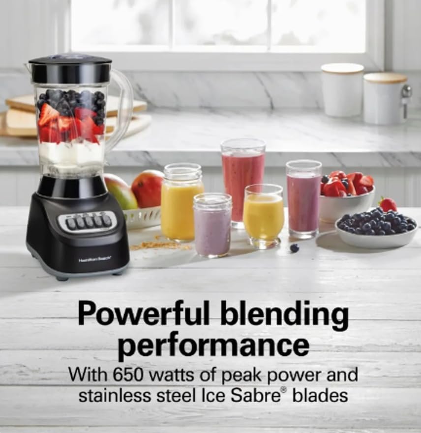 Beach Smoothie Blender, 48 oz. Jar, 12 Blending Functions (White)