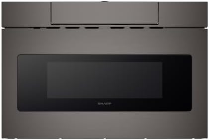SHARP SMD2470AH Microwave Drawer Oven, 24-inch, 1.2 Cubic Feet, 950 Watt, Concealed Control Panel with Digital LCD Display, Black Stainless Steel