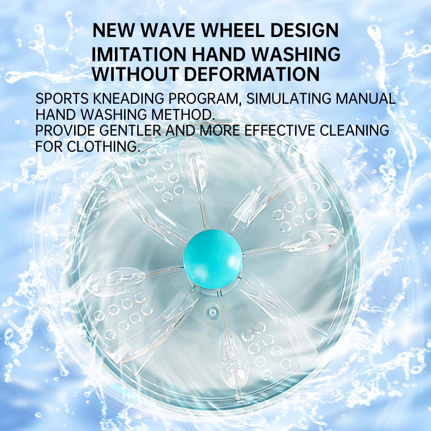 Portable Mini Laundry Washer, Cordless Compact Clothes Cleaning Cup with Wave Wheel Design, USB-C Rechargeable, 1.5L Capacity, 5-15 Min Quick Wash for Travel, Delicates, Small Items