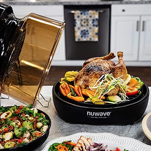 Nuwave Primo Grill Oven PFAS Free Countertop Oven with Convection Top & Grill Bottom, Smart Thermometer, Perfect for Cooking Frozen or Fresh with Surround Heat for Flawless Results