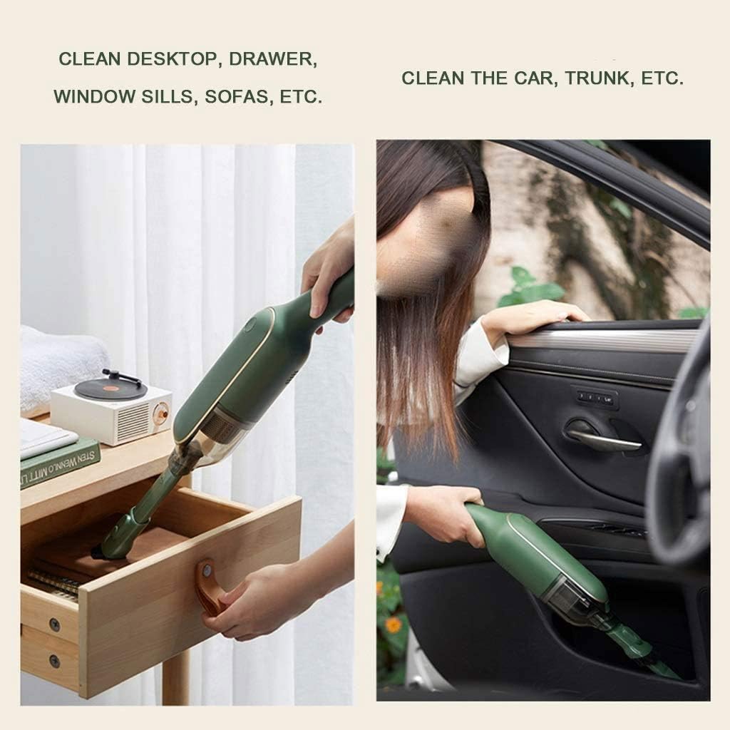 Handheld Vacuum Cordless,Handheld Cleaner Car Powerful Quickly Recharge Portable Mini for Home Car Pets Cleaning Wet Dry Household Cordless for Sofa Carpet Bed Car Cleaning(A)