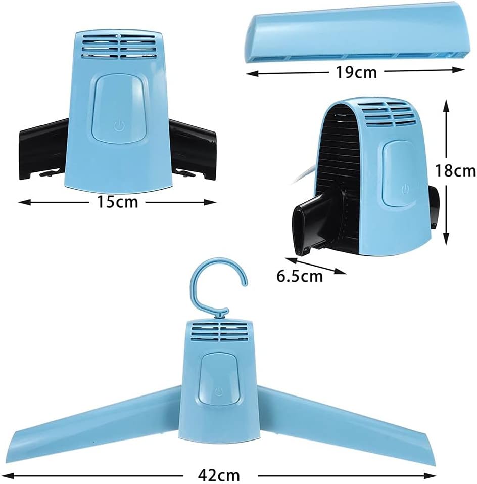 Portable Clothes Dryer Foldable Laundry Dryer Smart Shoes Dryer Coat Clothes Electric Rack Hanger For Home Travel(D)