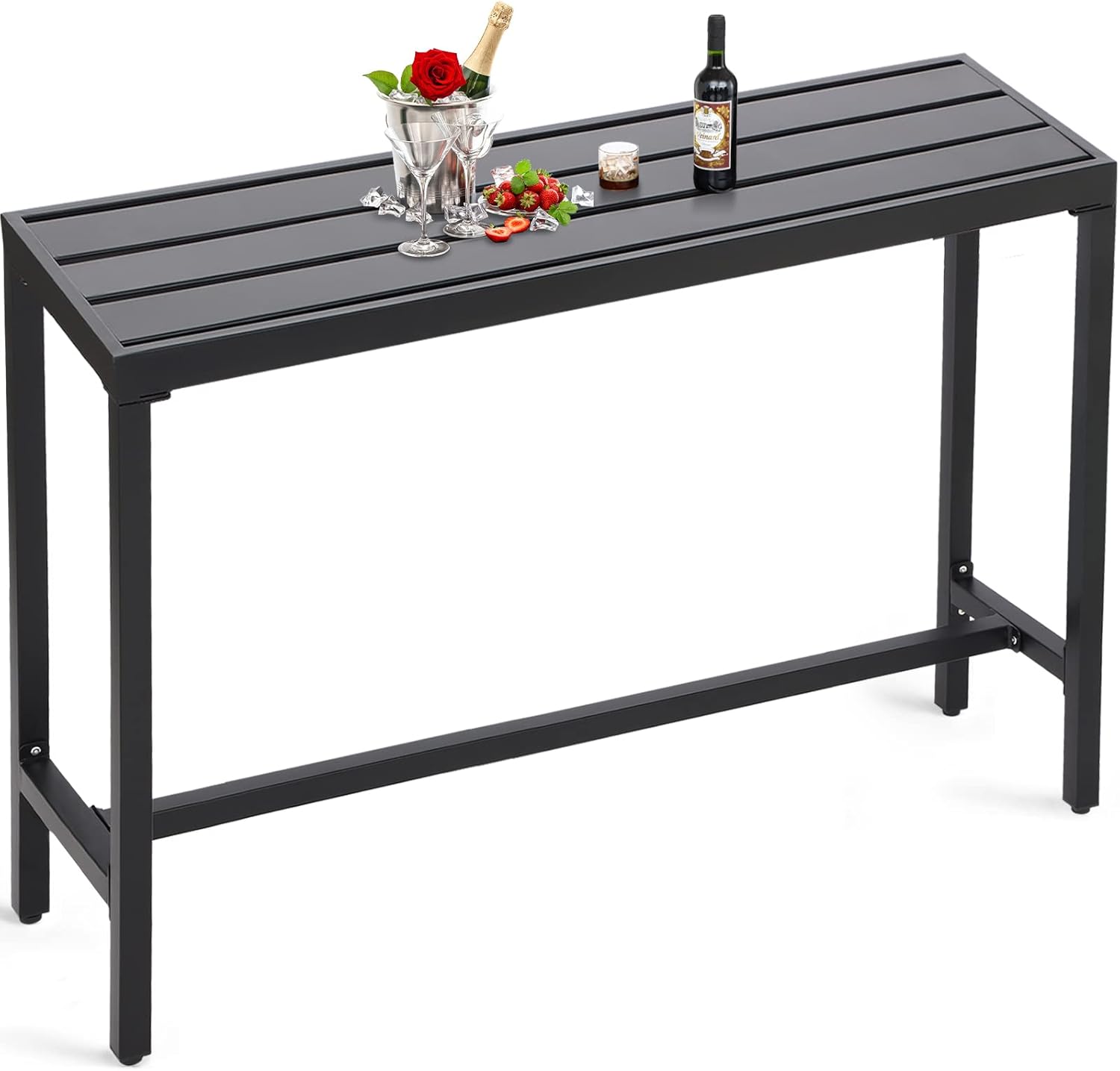 Outdoor Bar Table, Patio Counter Height Bar Table, 55