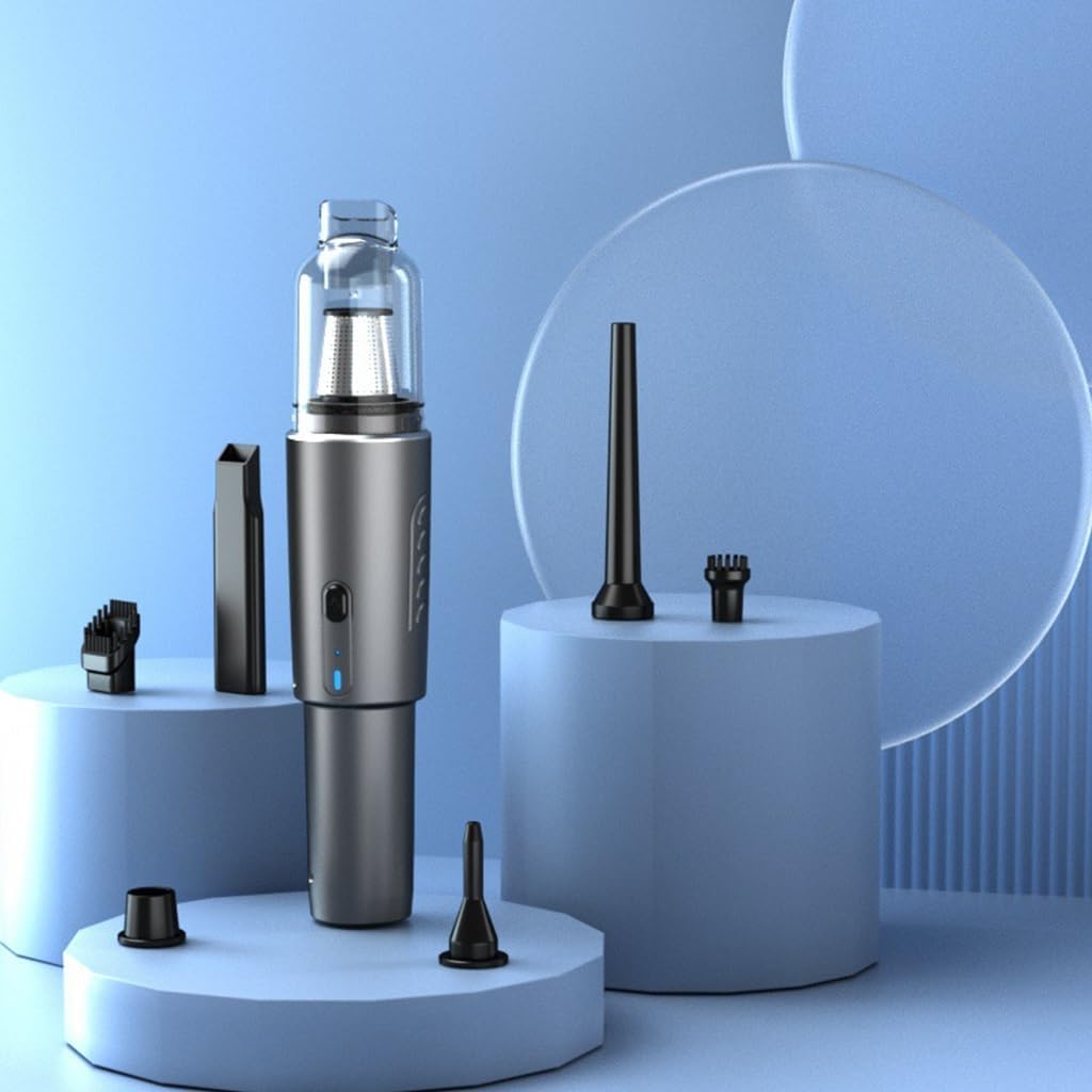 KITCISSL Small Car Vacuum Cleaner High Power Hand Held Vacuum Cordless for Home, Wireless Handheld Car Vacuum Cleaner Portable Dust Buster Hand Vacuum for Pet Hair, Stairs (Color : Gray A)