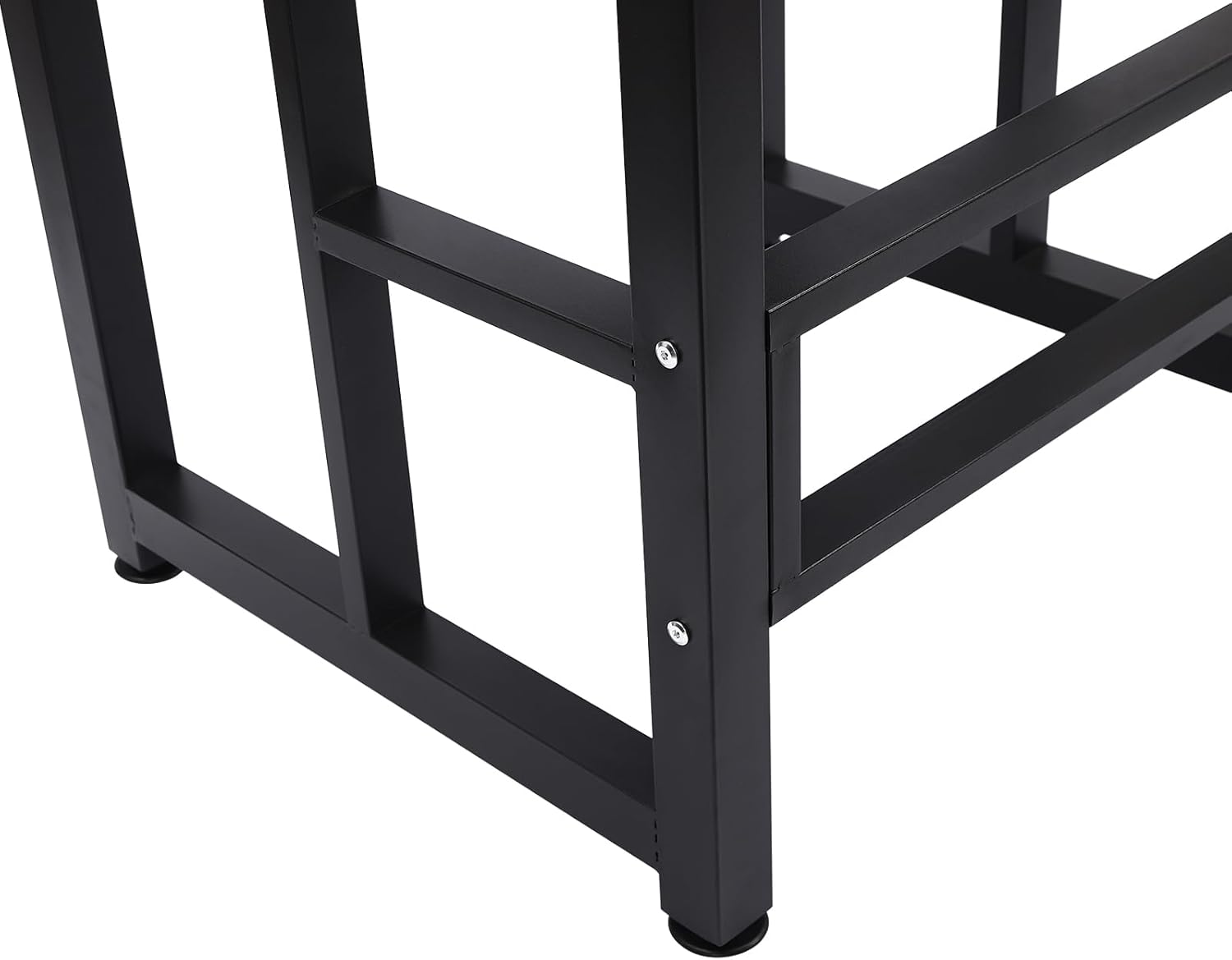 Heavy Washer Dryer Stacking Rack Storage Shelf w/(35.4in/37.4in/39.4in) Adjustable, Large Household Appliance Storage Rack for Home Use Laundry Garages, 418.9lbs Load (Black, Teak Color)