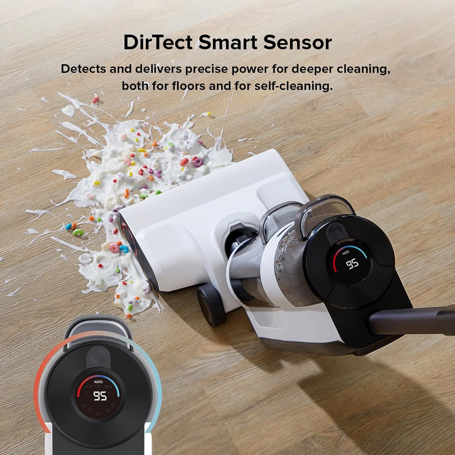 roborock Dyad Air Wet Dry Vacuum Cleaner, Cordless Vacuum Mop Combo with 17000Pa Power Suction, Long Battery, Edge Cleaning, Hardwood Floor Cleaner with Self-Cleaning & Drying System (Refurbished)