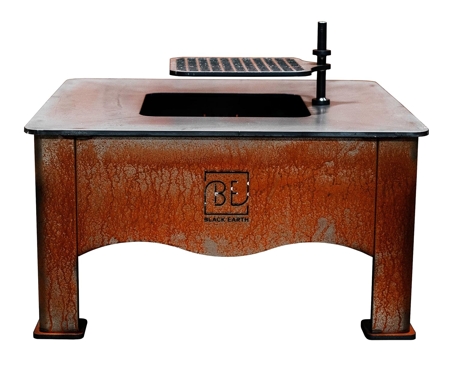 Black Earth Teppan XL Wood-Fired Grill – Carbon Steel Grate and Flat Teppanyaki Surface – 1200 sq. in. Grill + 225 sq. in. Sear Station – Made in Canada – Sold by North Mountain Supply