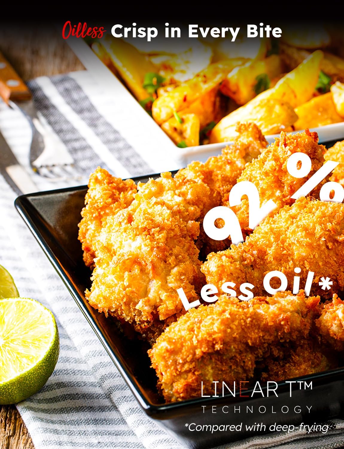 Nuwave Plug-In Grill Air Fryer Oven Combo w/Sheath Heaters, Authentic Char Flavor, 2024 New Convection System, 2X More Even, 100 Presets, Smarter Probe, 50-550°F, Stainless Steel