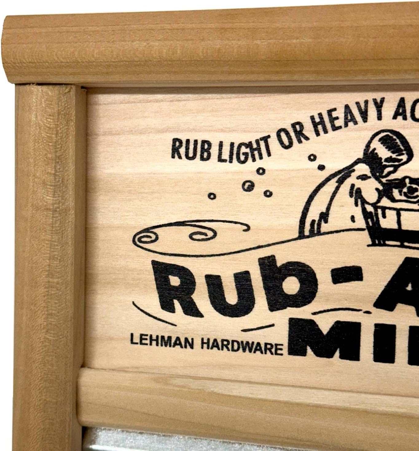 Lehman's Galvanized Steel Manual Washboard, Rub-A-Dub, Wavy, V Crimp, for Function, Decor, or Music, Small 18 in x 8.5 inches