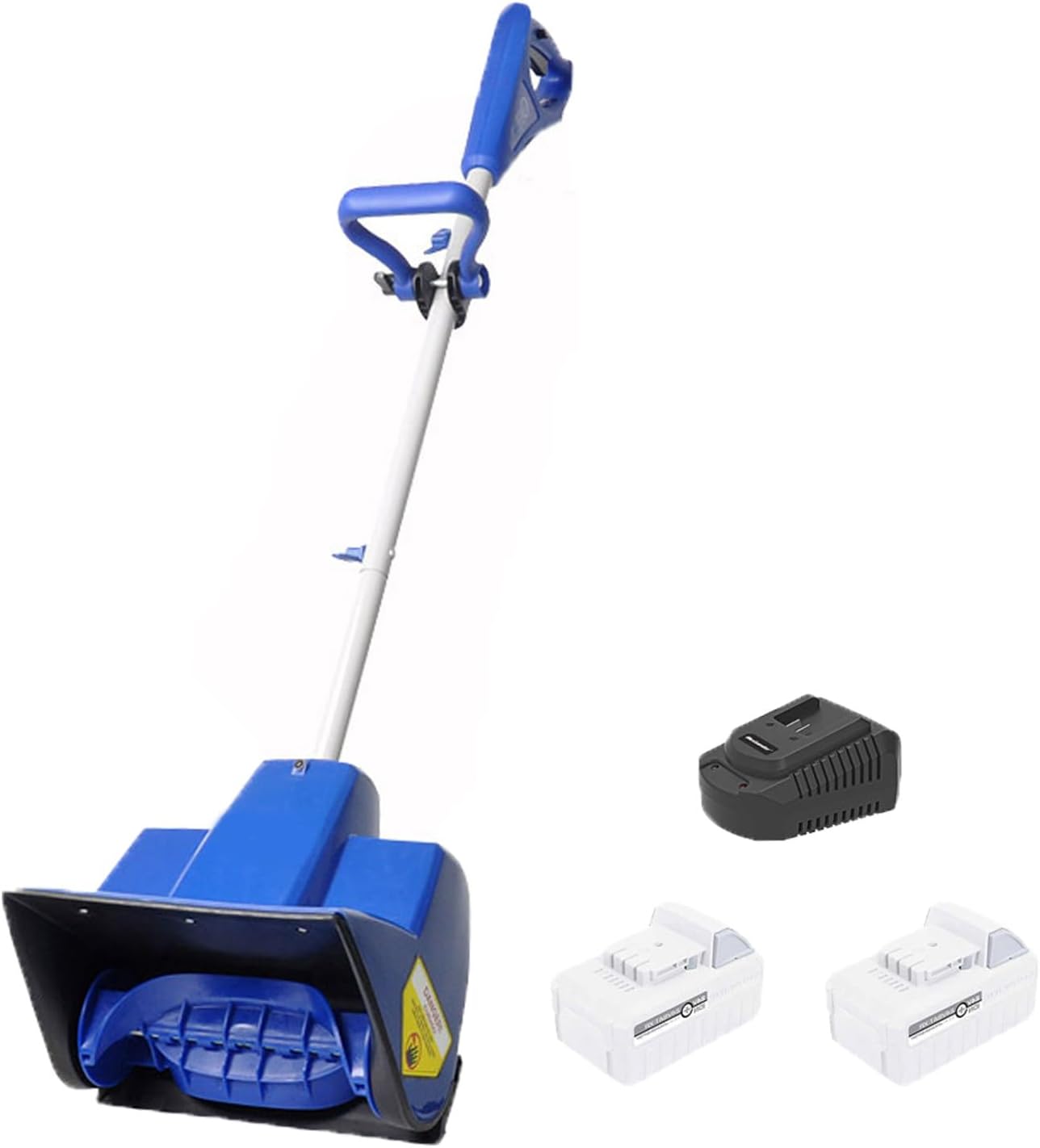 Snow Shovel, 24V 12Inch 4Ah Cordless Snow Blower, Battery Powered Snow Blower with Adjustable Front Handle for Walkways and Driveways, Brushless Motor,TwoBattery