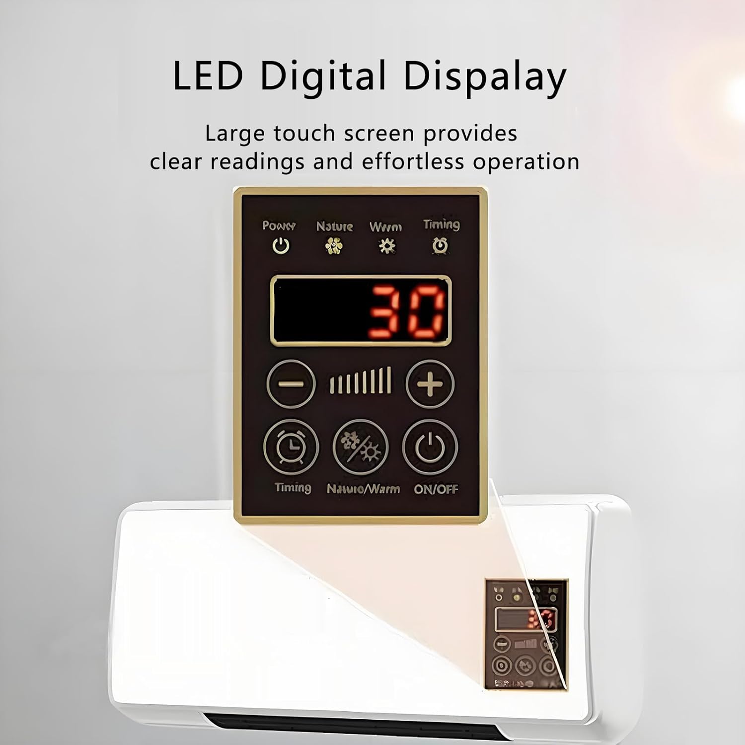 Portable Cold And Hot Air Conditioners 2 In 1 Wall Mounted Mobile Aires Electric Fan Conditioner For Bedroom Mini AC/Heating System,Timer, Ductless, With Remote for Office, Camping Tent, RV, Bedroom