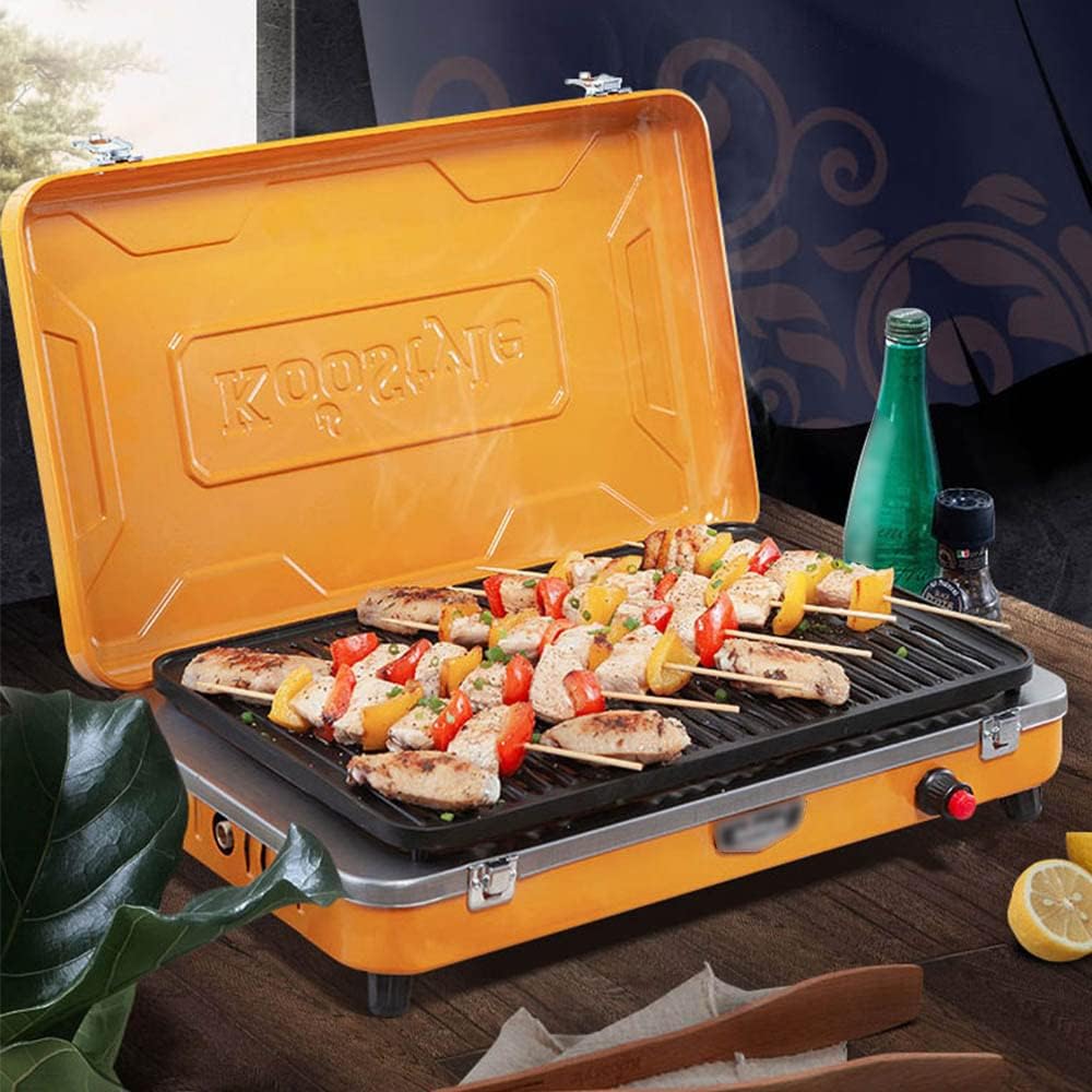 Field Gas Grill, Portable Folding Grill, Gas Grill, Suitable for Outdoor Garden Camping Barbecue
