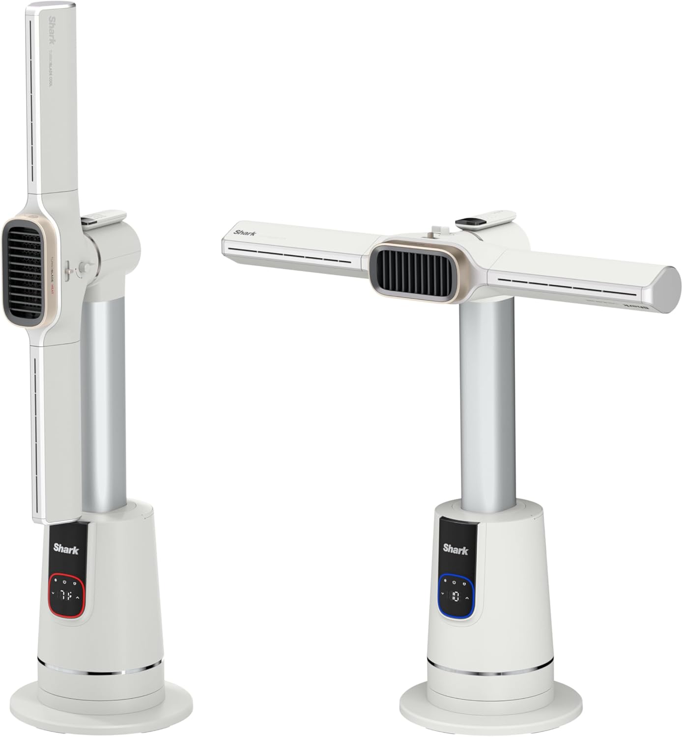 Shark TurboBlade Cool + Heat – 2-in-1 Bladeless Tower Fan & Space Heater for Customizable Year-Round Indoor Use, Bedroom, Living Room, & Office | Powerful Cooling + Rapid Room Heating, Dove, TH202WH