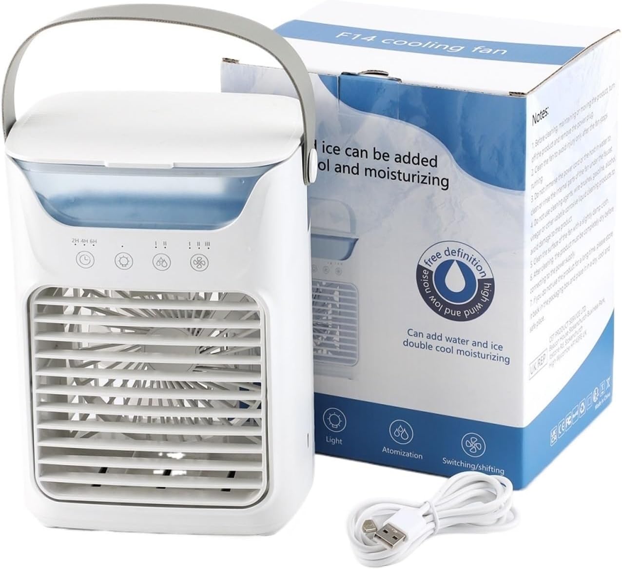 Portable Air Conditioner, 3 IN 1 Portable Air Conditioning Fan Household Multi-function Humidifier,Desktop Fan for Home Outdoors