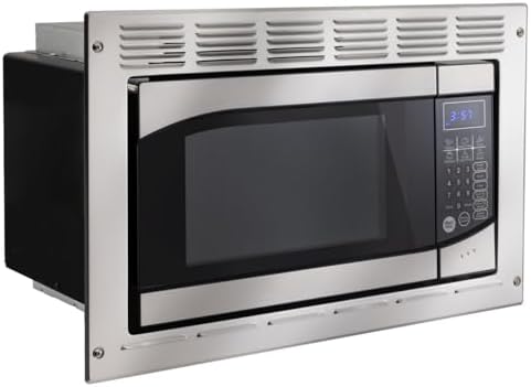 Tough Grade RV Microwave | 0.9 Cu. Ft. Built-In Stainless Steel Microwave | 8 Express Cook Presets, 10 Power Levels, Instant Start | Greystone Replacement | Travel-Safe, 120V RV Installation Only