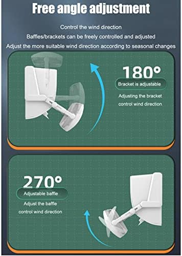 Wind Direction Air Conditioner Deflector - Adjustable Retractable Cover, Anti-Condensation Baffles for Direct Blowing Wind Control, Length & Angle Settings