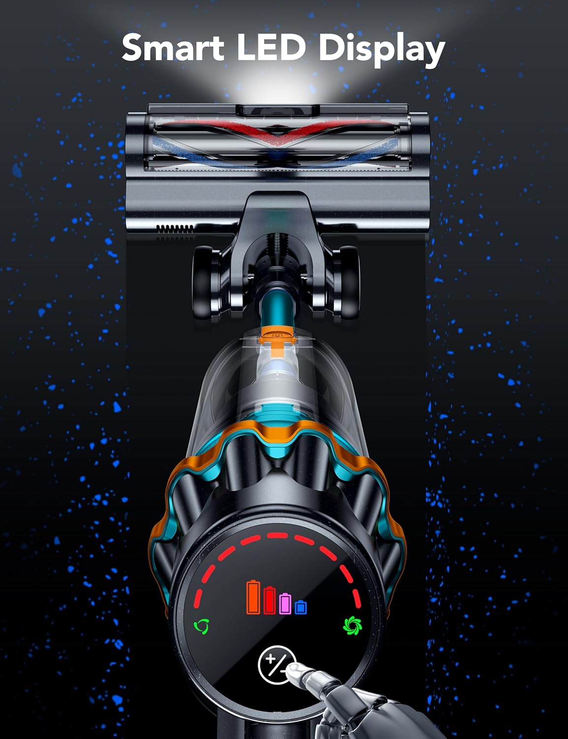 450W 45Kpa Cordless Vacuum Cleaner, Powerful Lightweight Stick Vacuum with LED Headlights & Brushless Motor & 45 Minutes Runtime, Household Vacuum Cleaners for Home Pet Hair Carpet Hardwood