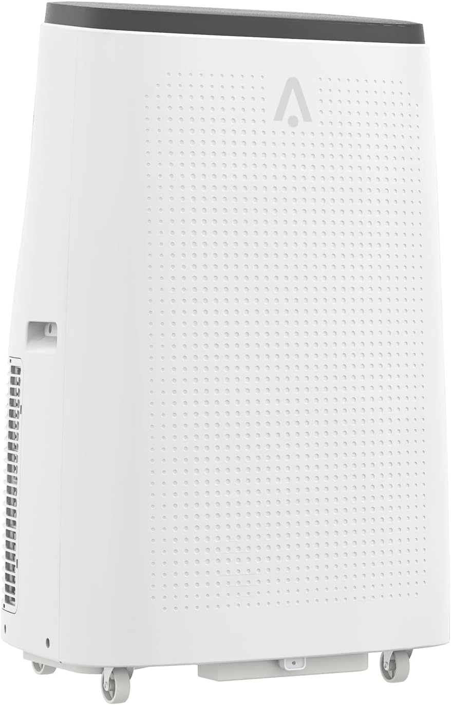 14,000 BTU ASHRAE (9,300 BTU SACC) Smart Portable Air Conditioner with Follow Me Remote – AC Unit for Bedroom & Rooms Up to 700 Sq.Ft, BPACT14WT, Black + White