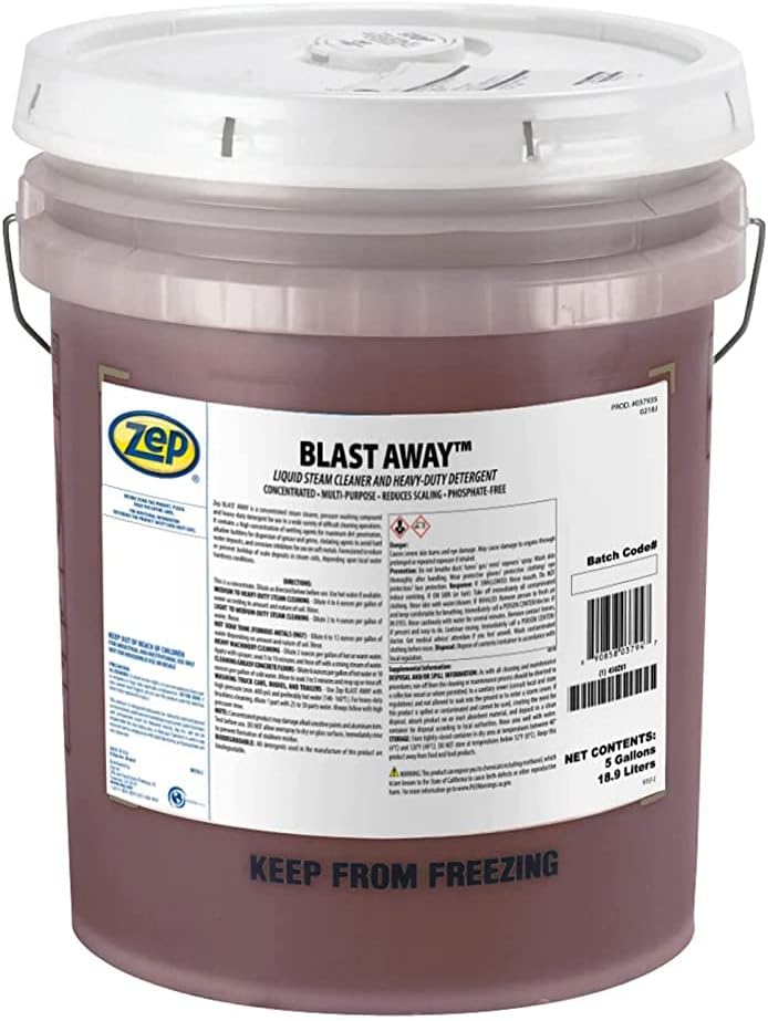 Zep Blast Away Liquid Steam Cleaner and Heavy-Duty Detergent - 5 Gallon (Each) 37935