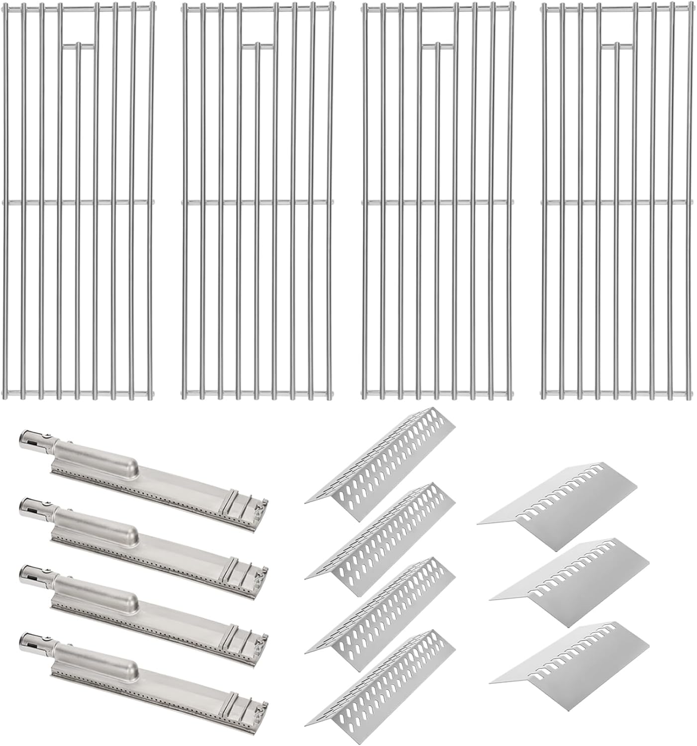 Grill Replacement Parts Compatible with Bull Grill 26038 26039 47628 47629 87048 87049 BBQ Grill, 16517 Cooking Grate 16521 16631 Flame Tamer 16520 16670 Heat Shield 16516 35717 Burner Kit with Grates