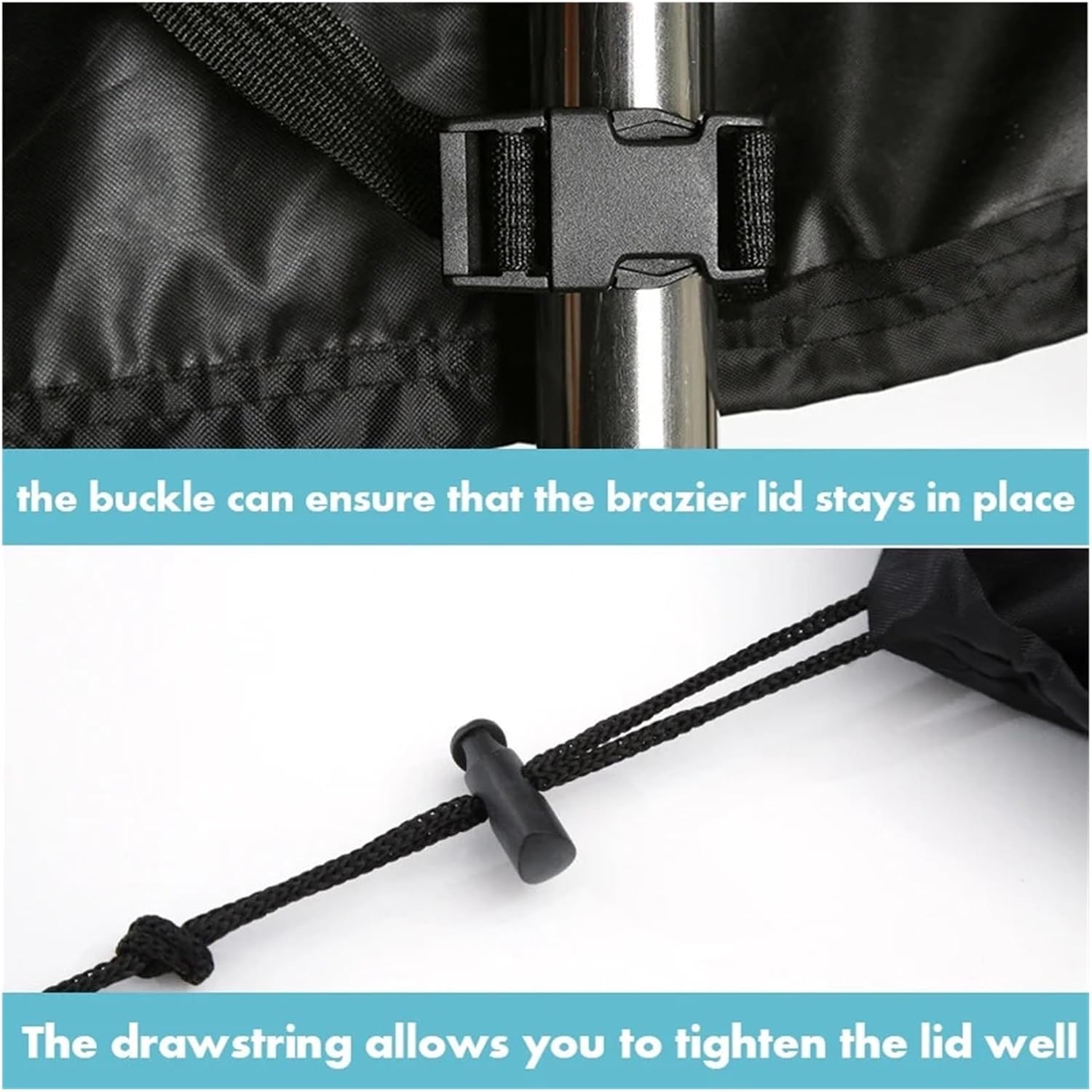 Furniture Cover Waterproof 600D Heavy Fire Pit Cover Rainproof Home Round Barbecue Rack Covers Grill Furniture Universal