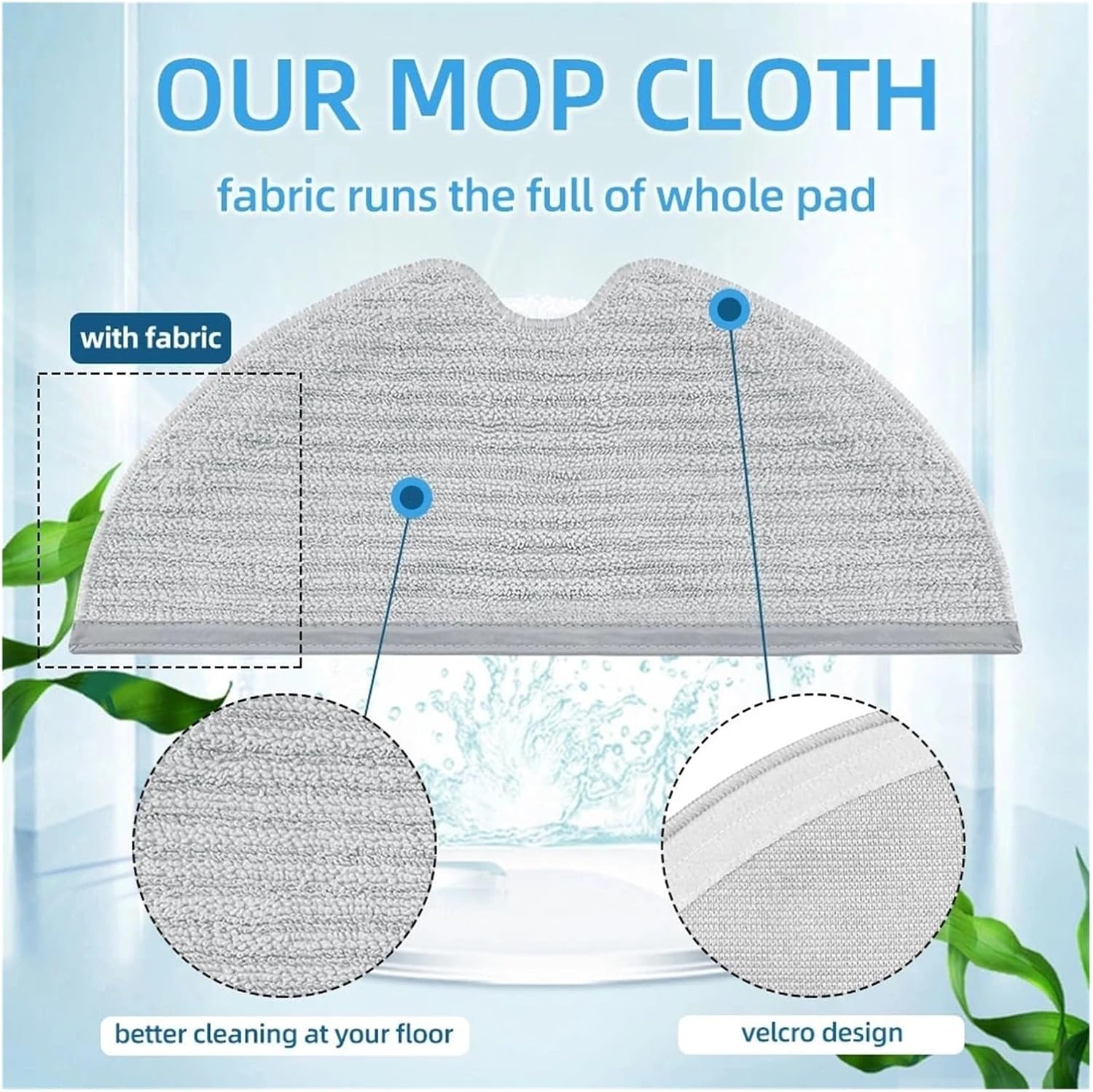 Mop Cleaner Roller Brush Hepa Filter，Compatible for Mijia 1C 2C STYTJ01ZHM，Compatible for Dreame F9 Robot Vacuum Cleaner Accessories Spare Parts(H)