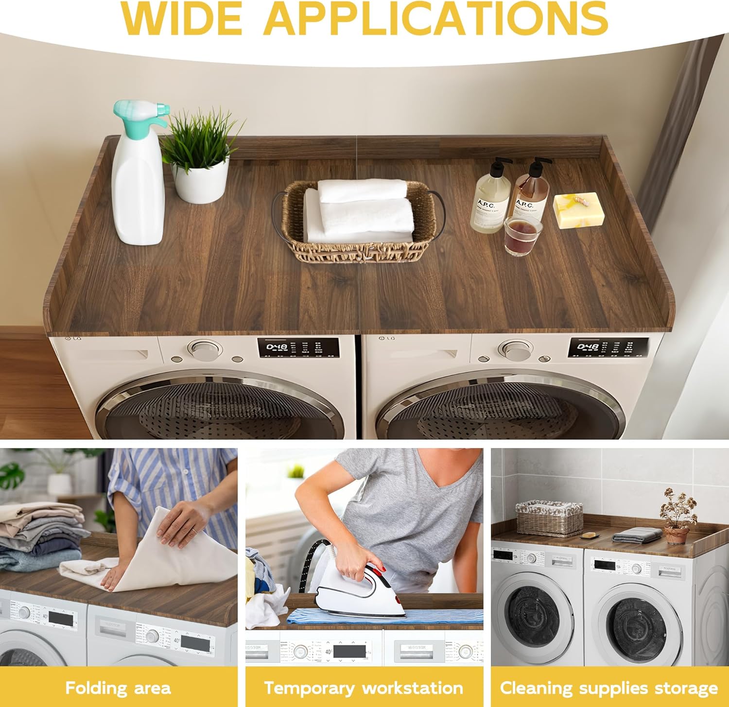 Foldable Washer Dryer Countertop, 27.5