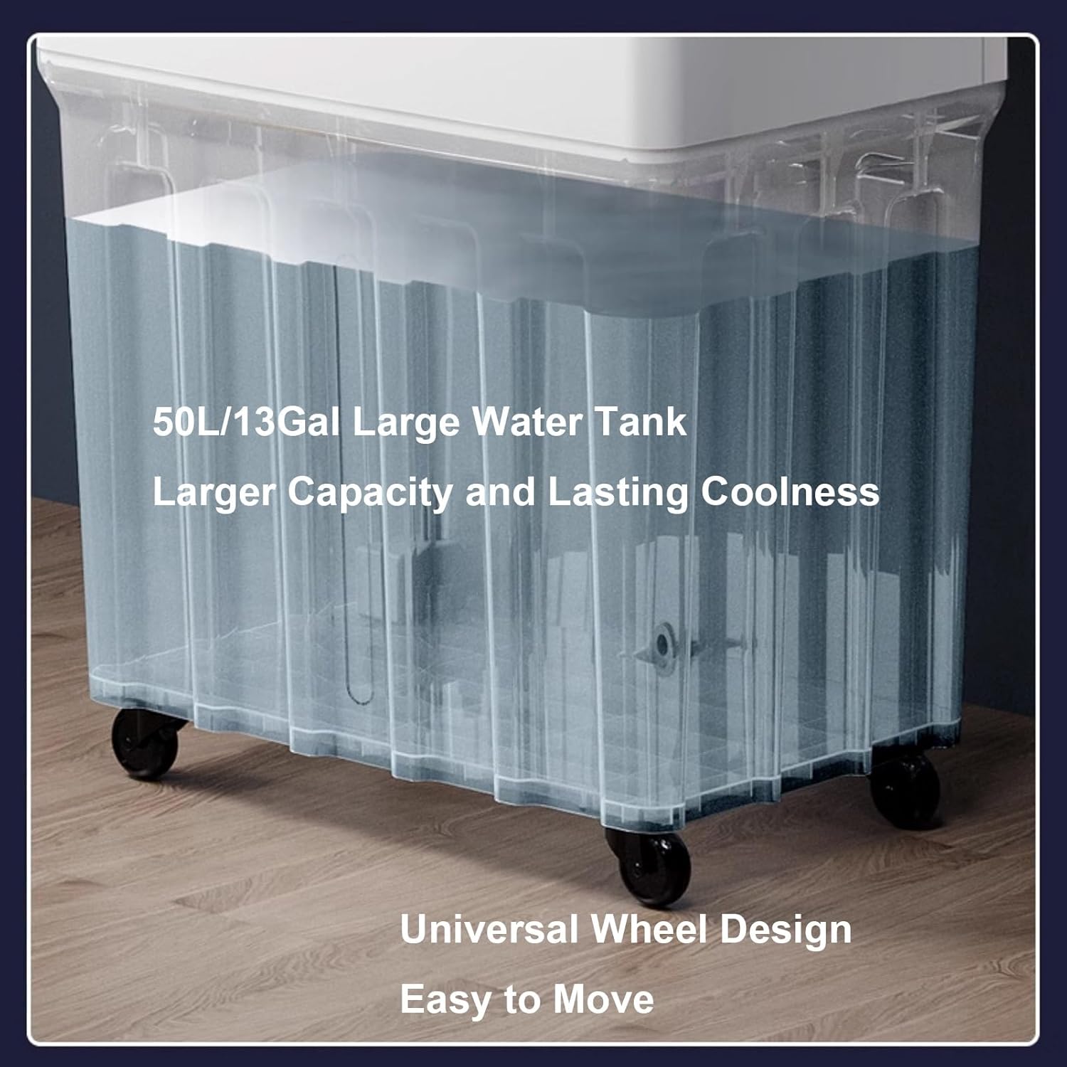 Swamp Cooler, 4000CFM Windowless Air Conditioner with 13 Gal Water Tank, 120° Oscillation, 3 Speed, 5 H Timer, Remote, 4 Ice Packs, Evaporative Cooler for Indoor＆Outdoor