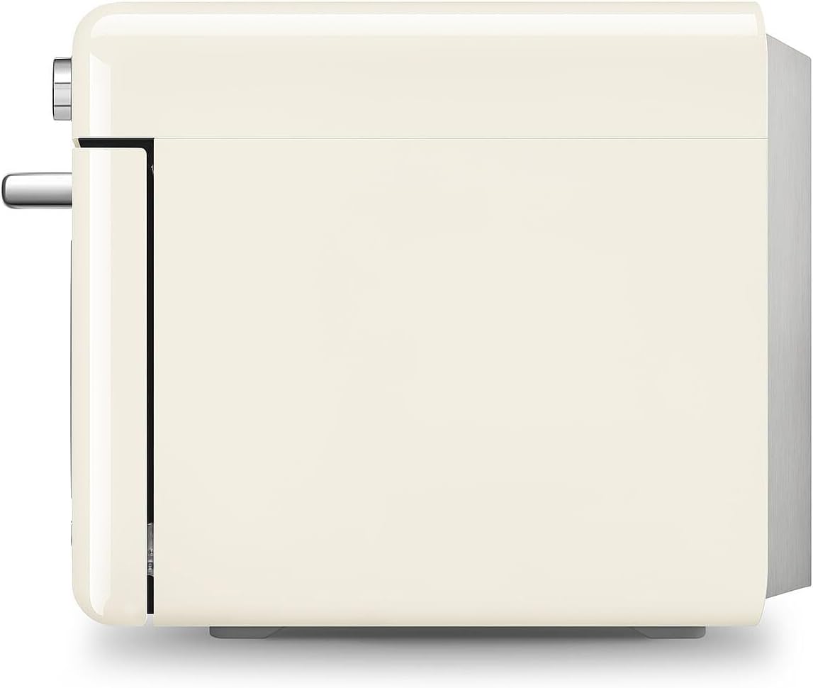 SMEG COF01Countertop Combi Oven - Multi-Function Grill, Air Fry, Steam, Bake, Convection, Defrost, and Warm, 10 Cooking Functions - Made In Italy (Cream)