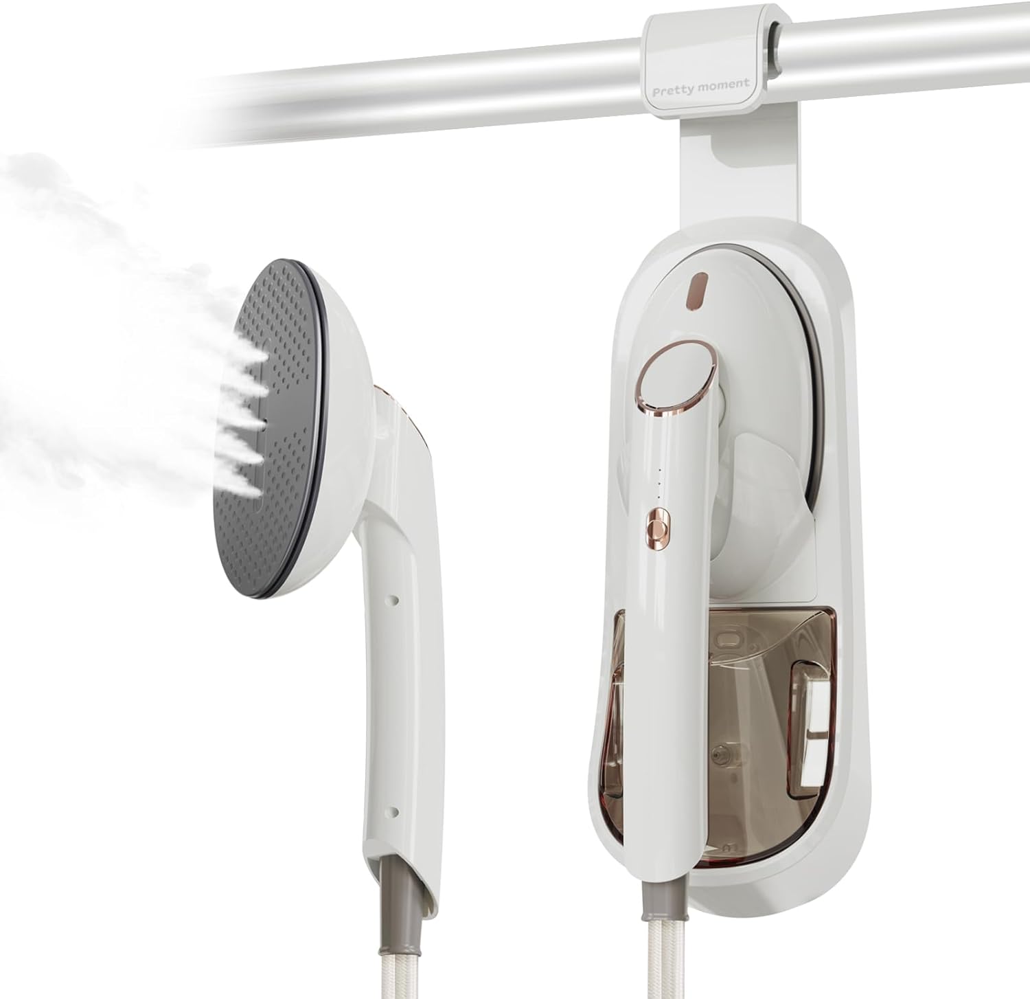 Steamer for Clothes, 1500W Large Soleplate Clothes Steamer Iron, Detachable 400ml Water Tank Garment Steamer Professional Steam Iron, 20s Rapid Heat Up Fabric Wrinkles Remover and Auto-Off