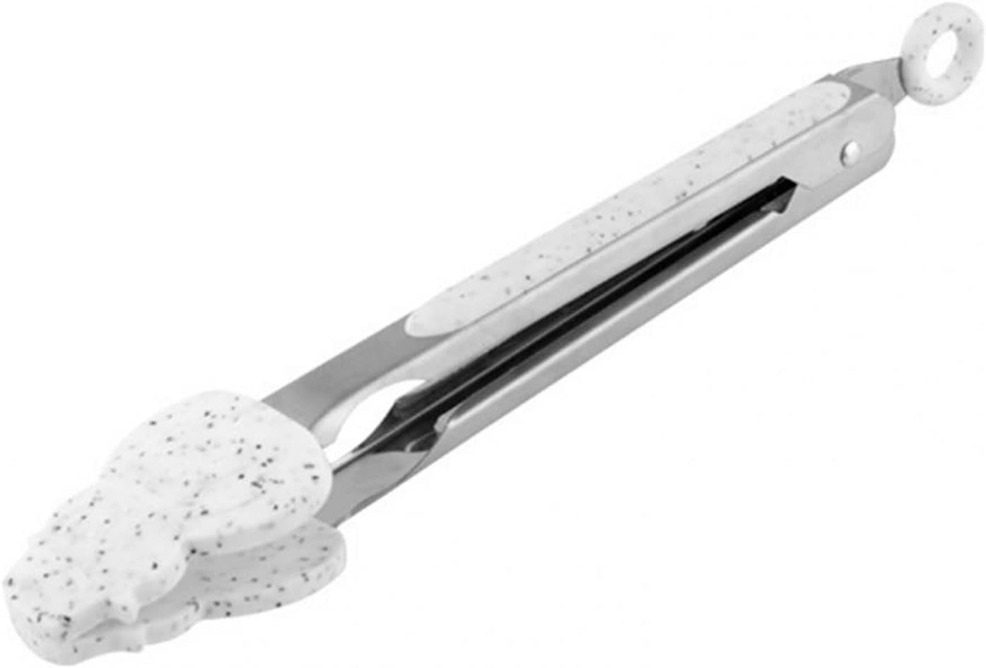 Mini Tongs Silicone Food Tong Stainless Steel Cooking Clamp Christmas Theme Snowman Shape Grilling BBQ Salad Tools for Kitchen Accessories Tongs