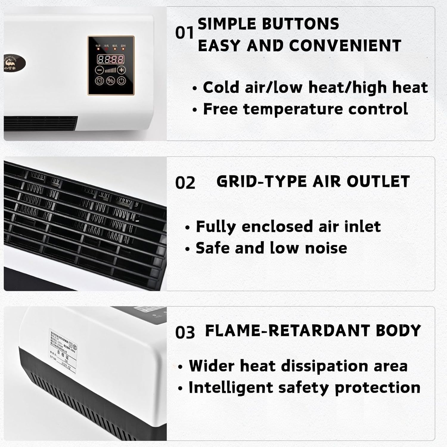Portable Air Conditioners Fan Wall Ac And Heater Combo Unit With Remote Conditioner Fan For Home Office Bedroom