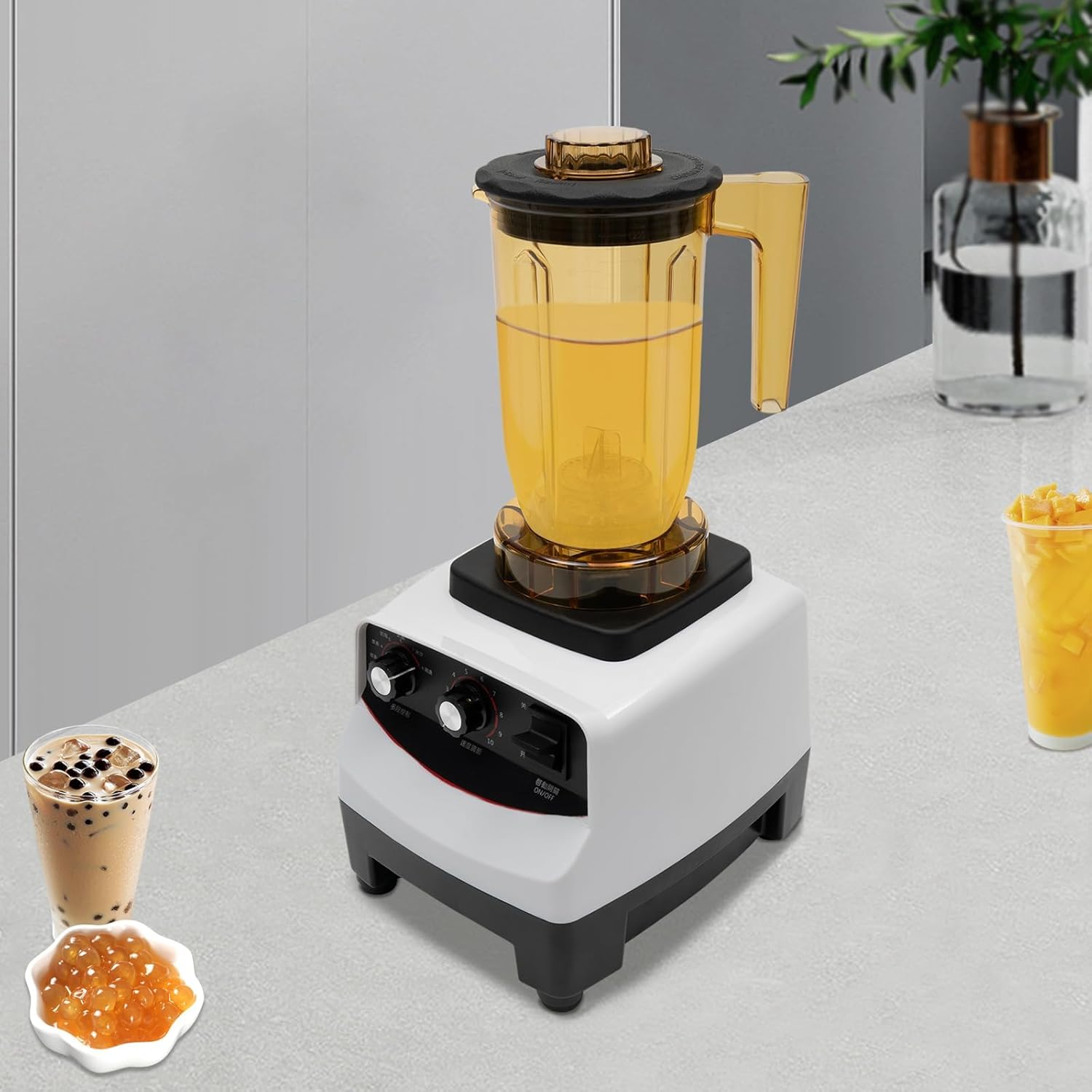 Tea Brewing Machine Bubble Tea Machine,Versatile Food Blender,Heavy Duty Commercial Grade Blender Mixer Juicer High Power Food Processor Ice Smoothie Bar Fruit Blender
