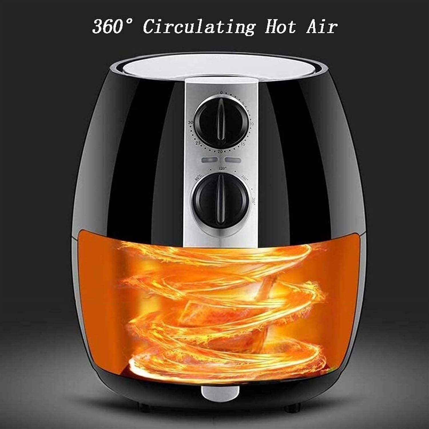 oven mini oven air fryer oven Small Air Fryer, Air Fryer for Home Use 4.5L French Household Multifunctional Oil Free Oveny Low Fat Cooking Double Knob Temperature Time Control Small Air Fryer Oven,