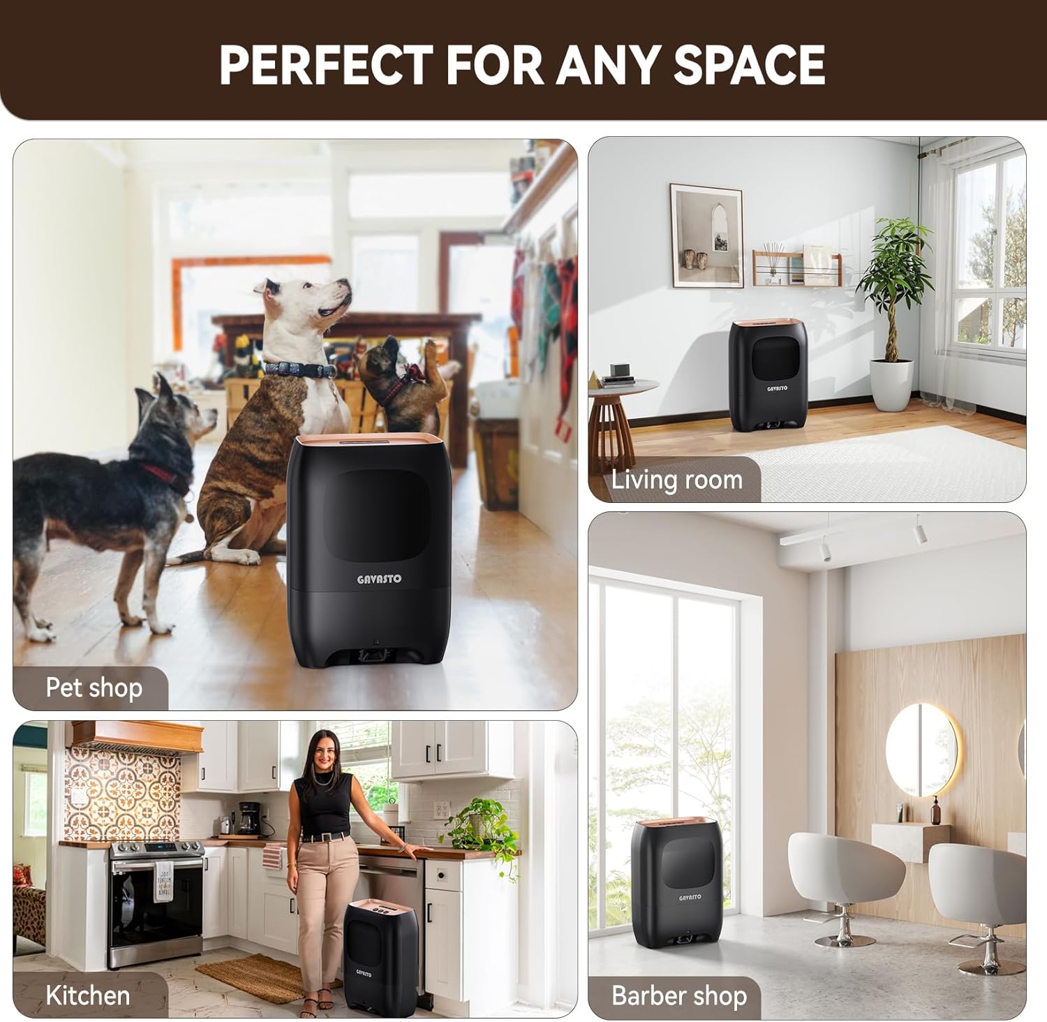 Pro Touchless Vacuum Automatic Dustpan - Ultra Fast & Powerful - Great for Sweeping Salon Pet Hair Food Dirt Kitchen, Canister Vacuum Cleaner Trash Can, Bagless, Auto Sensors, 1500 Watt-Black