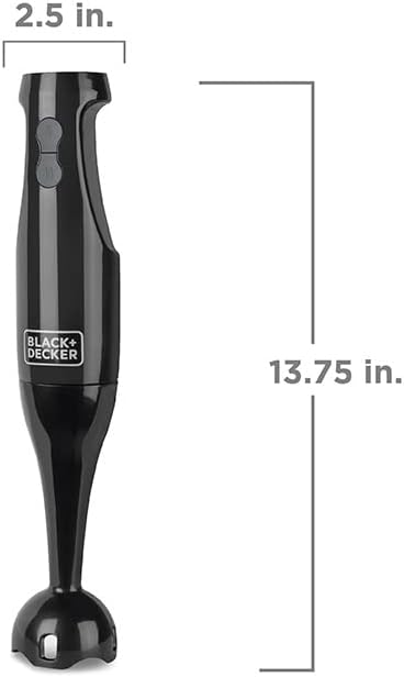 Black + Decker HB2401B 200W 2-Speed Immersion Blender, Black