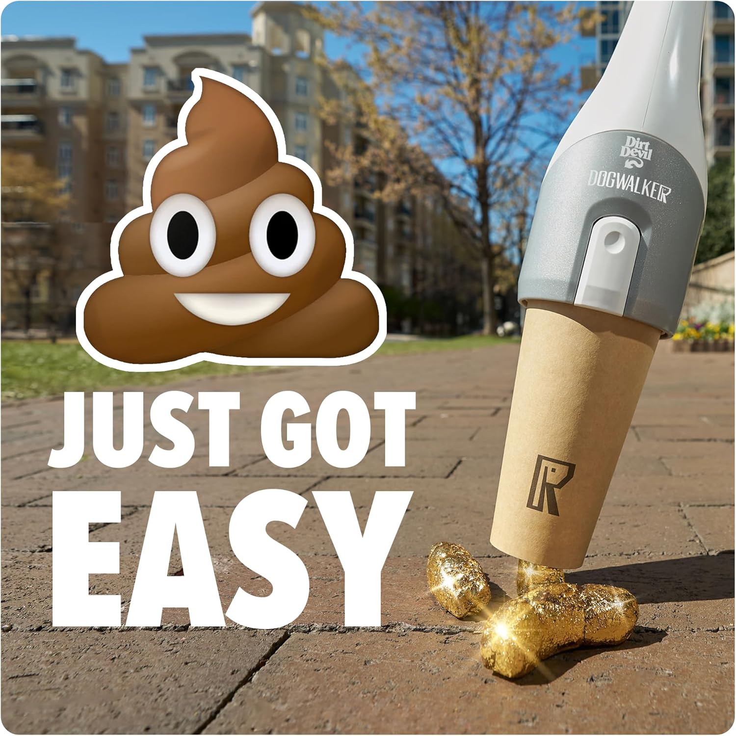 Dirt Devil Dogwalker Pet Waste Vacuum, Portable Handheld Vacuum, No-Contact Poop Scooper for Dogs, Ideal for Dogs up to 50 Pounds, Dog Poop Scooper for Yard Cleanup and Walks