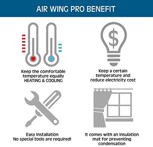 AIR WING Pro, Angle Adjustable Air Conditioner Deflector helps Cooling/Heating Air Circulation, Anti Blast, Wind Baffle and Direction, Anti-Condensation (Ivory, Set of 4)
