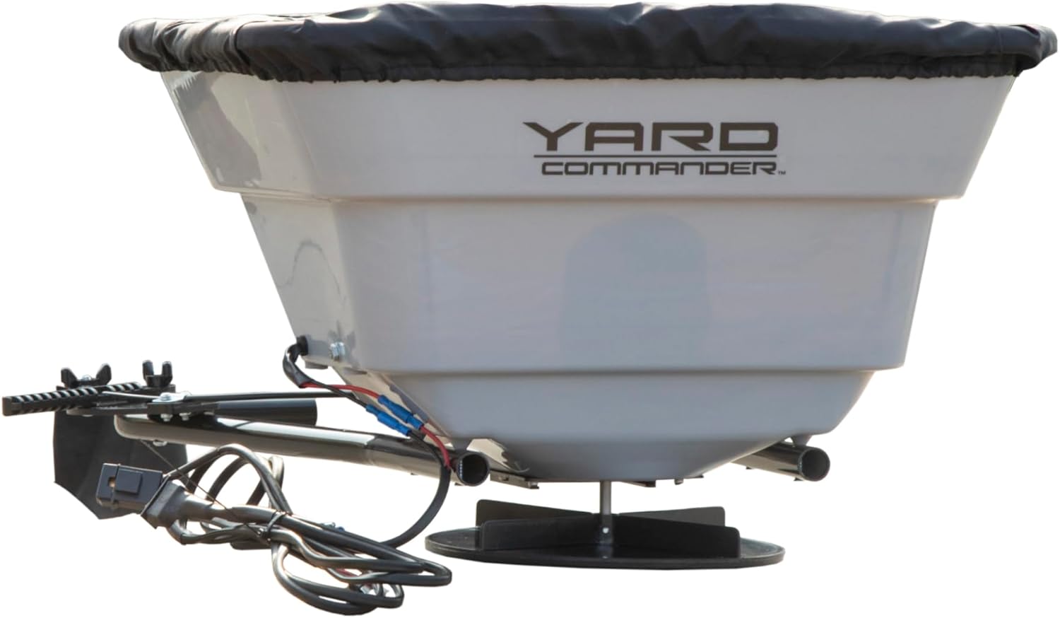 Yard Commander - 80 LB ATV/UTV Broadcast Spreader - 12-Volt Heavy Duty Motor - Salt, Seed, Fertilizer & More - Adjustable Drop Rate - Included Hopper Cover - Mounts to Front or Rear Utility Rack