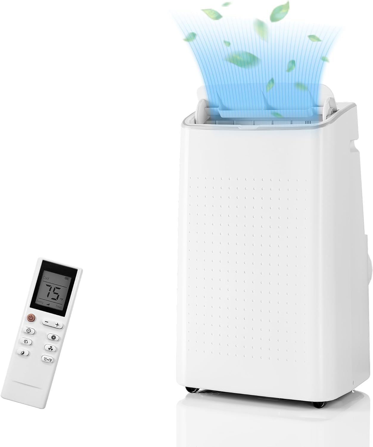 8000 BTU Portable Air Conditioner for Room, Portable AC Air Conditioner with Remote Control & Window Kit, 4-in-1 Air Conditioner Cools Up To 350 sq. ft, 1-24H Timers