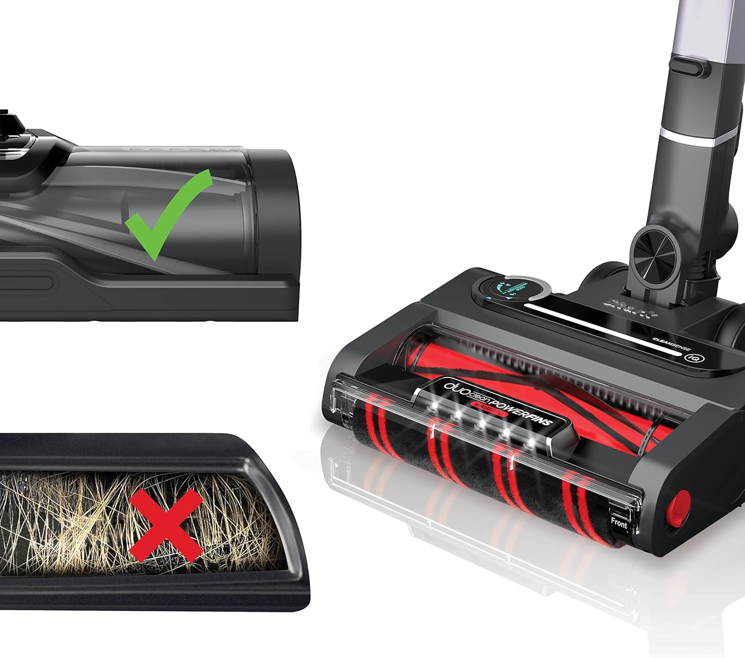 Shark IZ862H Stratos Cordless Vacuum with Clean Sense IQ and Odor Neutralizer, DuoClean PowerFins HairPro, Lightweight Powerful Vacuum Up to 60 Minute Runtime, Ash Purple (Renewed)