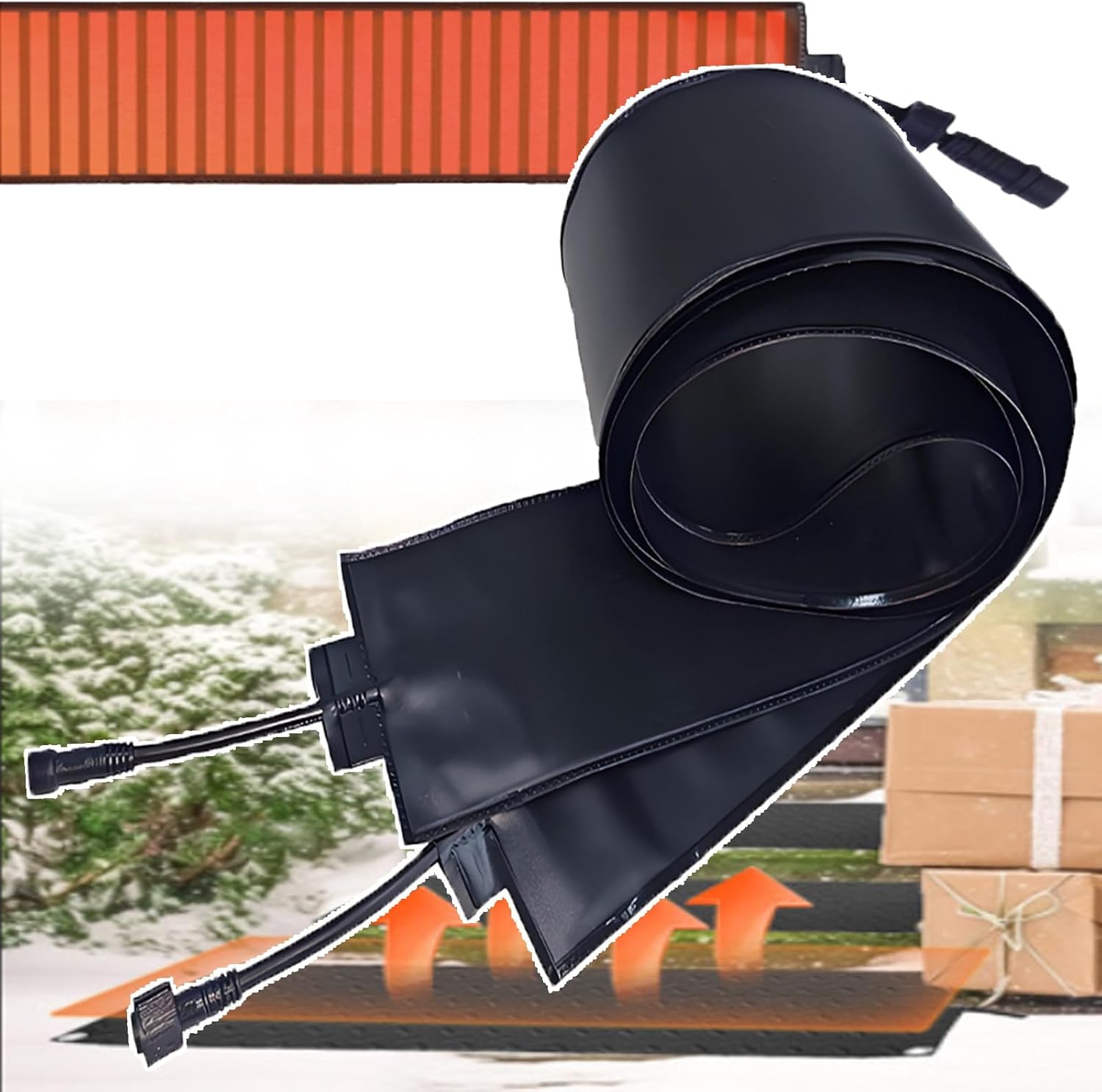 Flexible Outdoor Snow Melting Heat Mats - Winter Roof Snow Melting Pad, Connectable, Graphene Warmer, New Heated Tape for Metal/Plastic Drains & Ice Dams 760cm/24.9ft