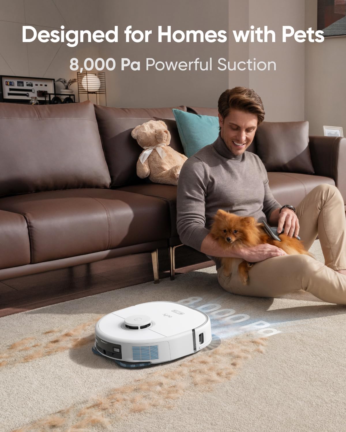 eufy X10 Pro Omni Robot Vacuum White + 6-Pack Large Capacity Dust Bags