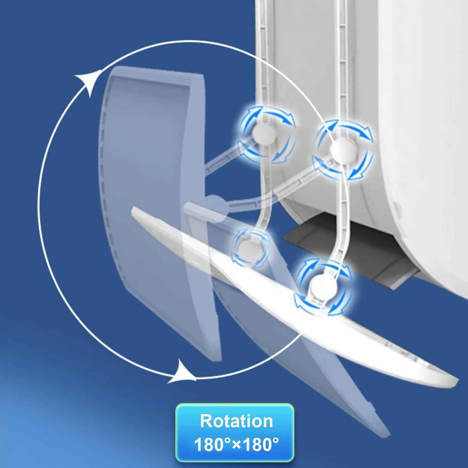 Air Conditioner Deflector for Wall-mounted Air Conditioner, Universal Air Vent Deflector, Adjustable Vent Deflectors